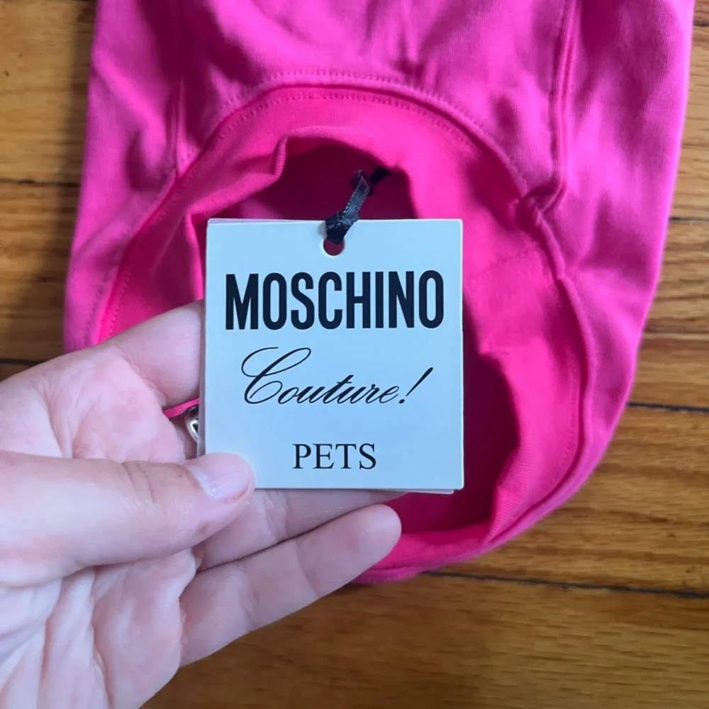 MOSCHINO Jersey Logo Dog T-Shirt NWT and dust bag - Picture 4 of 7